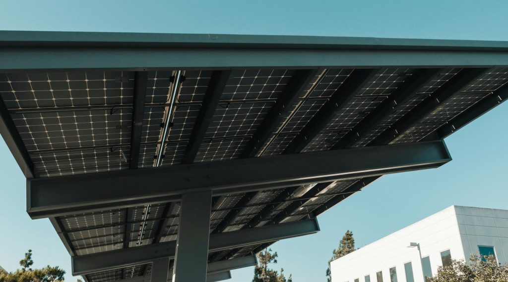 pexels-photo-9799763-9799763 A contemporary solar panel installation in a city environment, showcasing renewable energy.